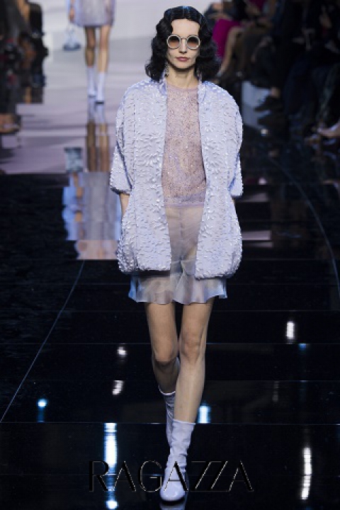 короткое пальто весна 2016 Armani PrivG