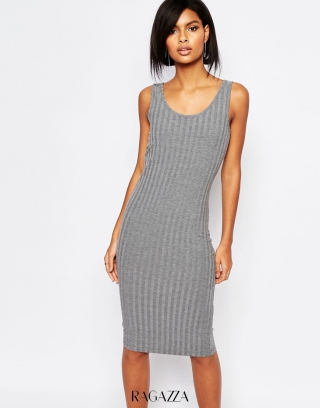 миди платье в рубчик Vero Moda